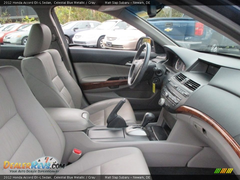 2012 Honda Accord EX-L Sedan Celestial Blue Metallic / Gray Photo #17