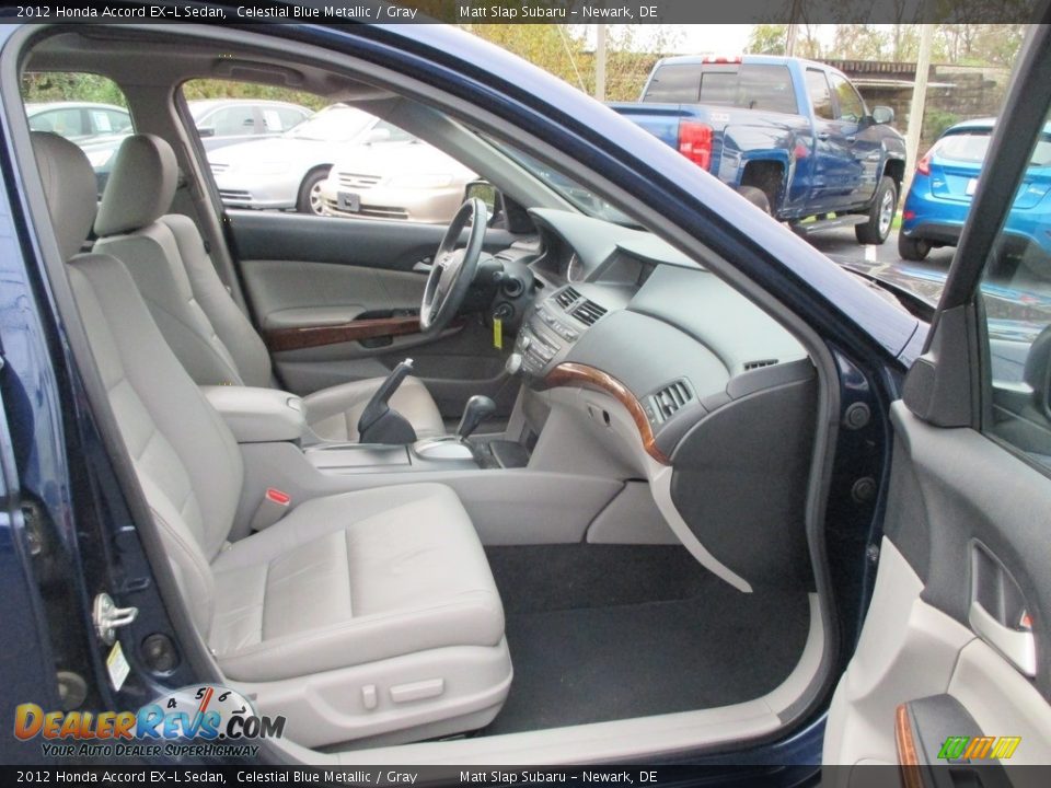 2012 Honda Accord EX-L Sedan Celestial Blue Metallic / Gray Photo #18