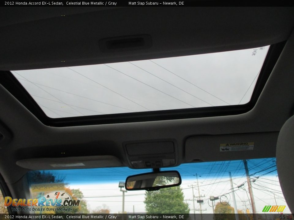 2012 Honda Accord EX-L Sedan Celestial Blue Metallic / Gray Photo #21