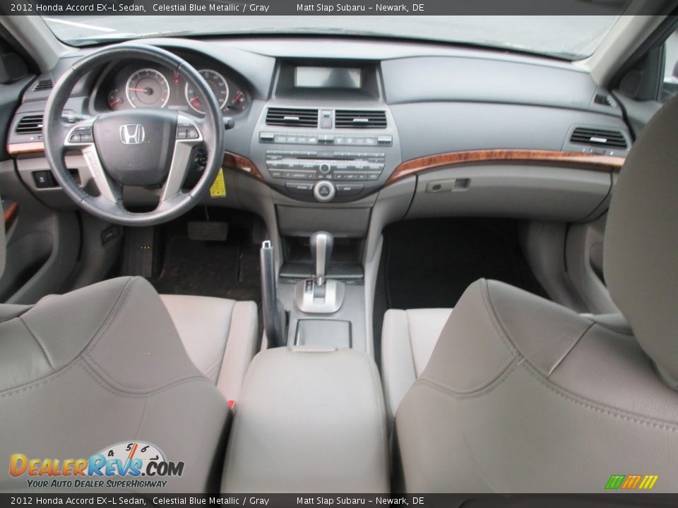 2012 Honda Accord EX-L Sedan Celestial Blue Metallic / Gray Photo #25