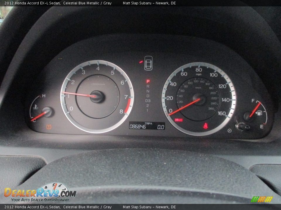 2012 Honda Accord EX-L Sedan Celestial Blue Metallic / Gray Photo #28