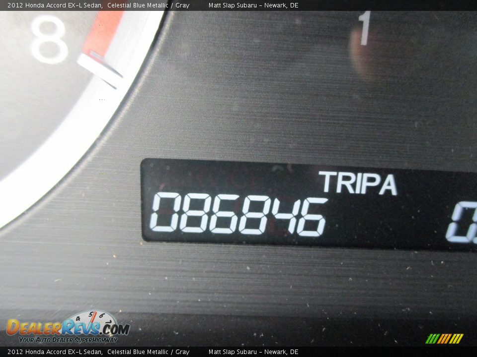 2012 Honda Accord EX-L Sedan Celestial Blue Metallic / Gray Photo #29