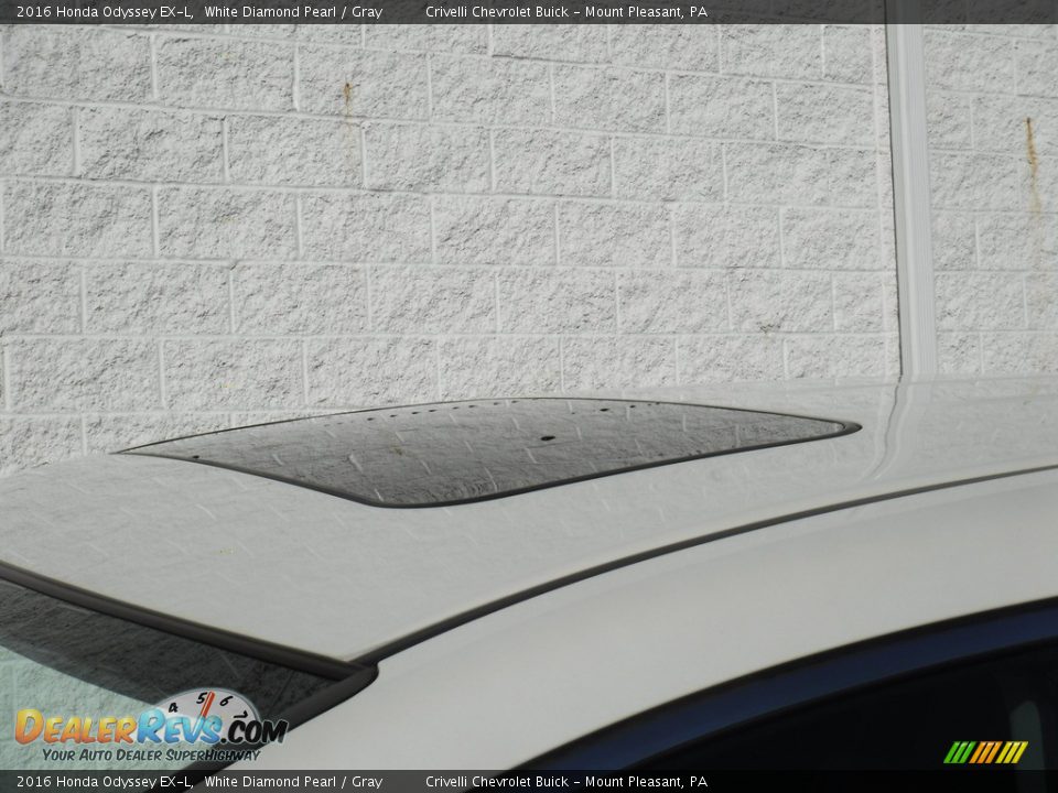 2016 Honda Odyssey EX-L White Diamond Pearl / Gray Photo #3