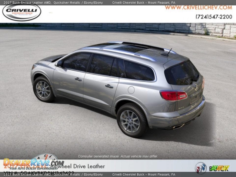 2017 Buick Enclave Leather AWD Quicksilver Metallic / Ebony/Ebony Photo #3