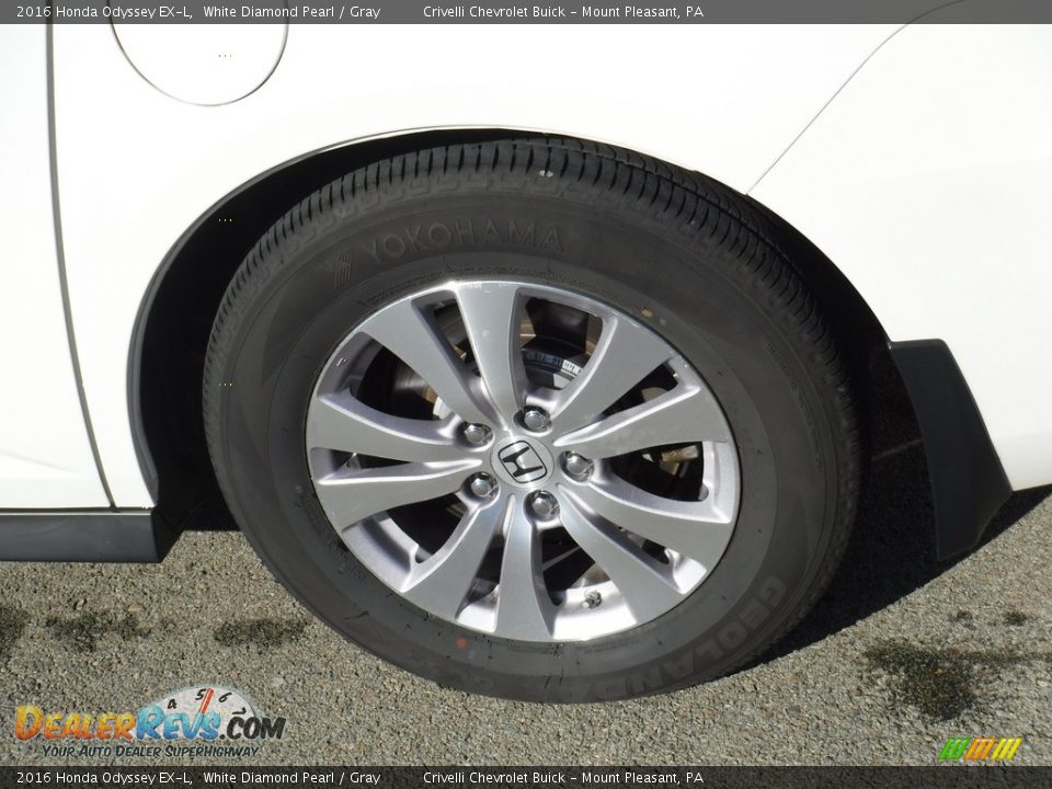 2016 Honda Odyssey EX-L White Diamond Pearl / Gray Photo #4