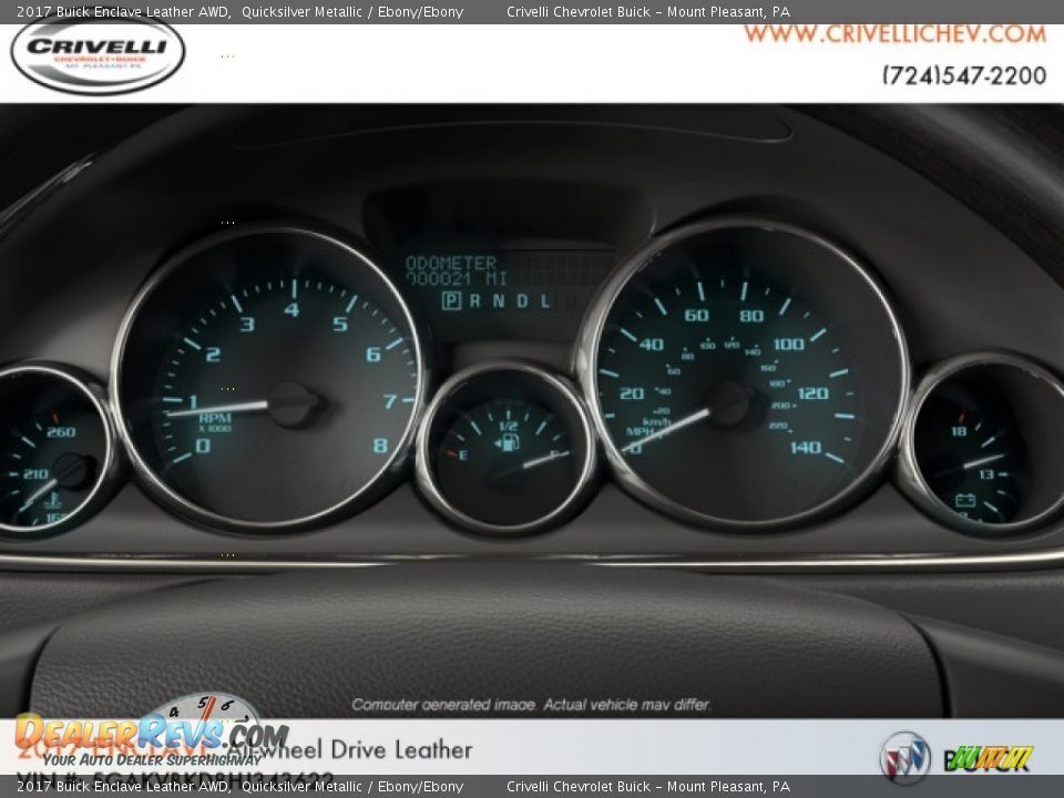 2017 Buick Enclave Leather AWD Quicksilver Metallic / Ebony/Ebony Photo #6