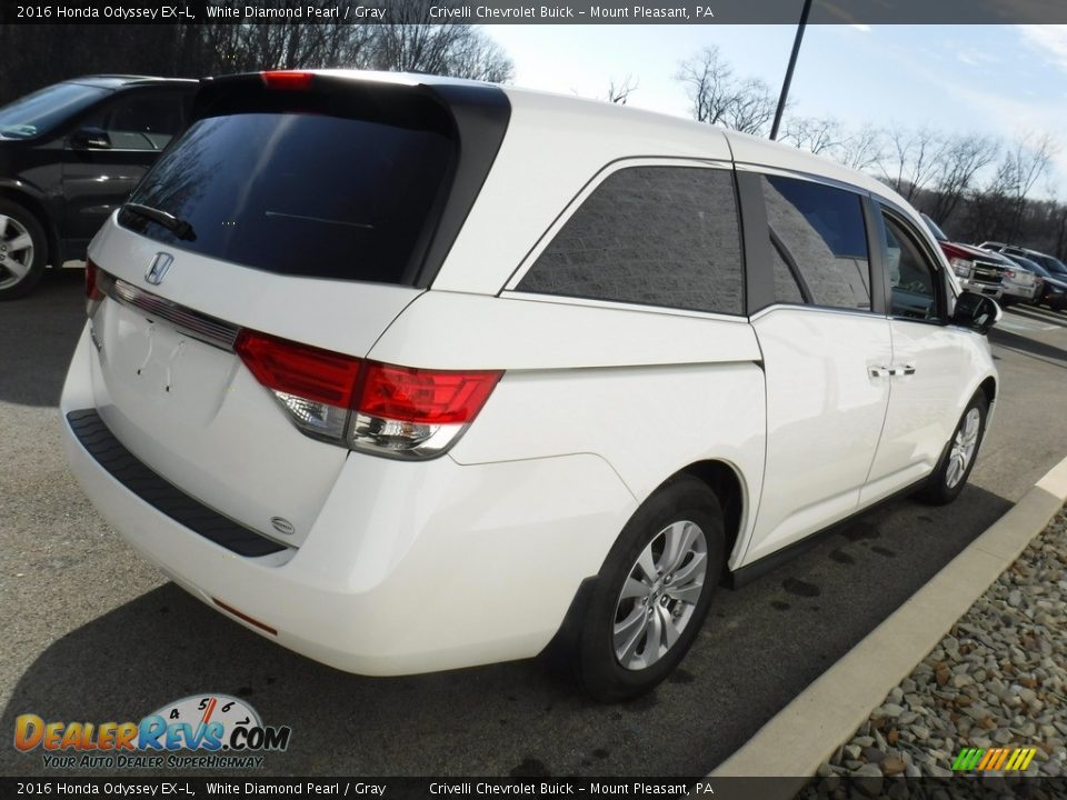 2016 Honda Odyssey EX-L White Diamond Pearl / Gray Photo #8
