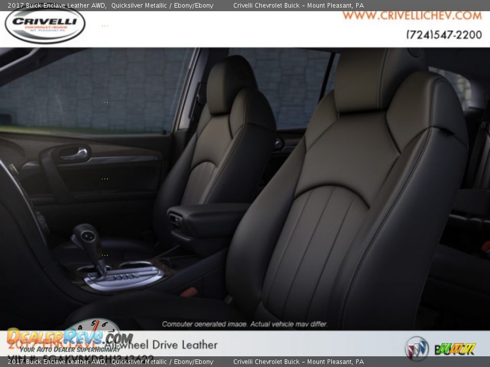 2017 Buick Enclave Leather AWD Quicksilver Metallic / Ebony/Ebony Photo #10