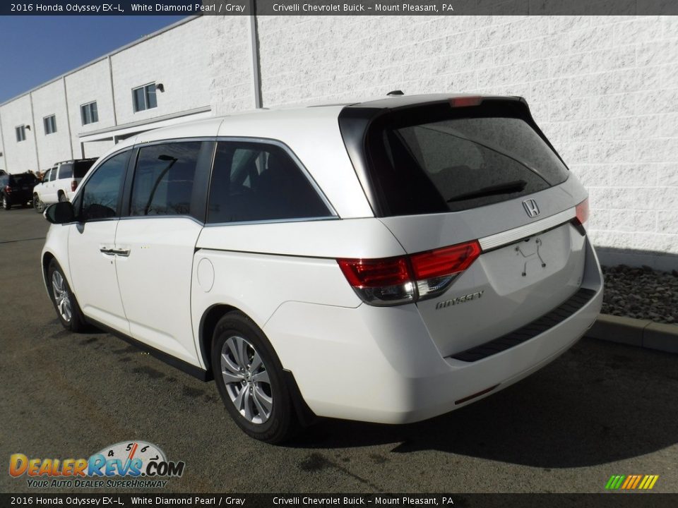 2016 Honda Odyssey EX-L White Diamond Pearl / Gray Photo #10
