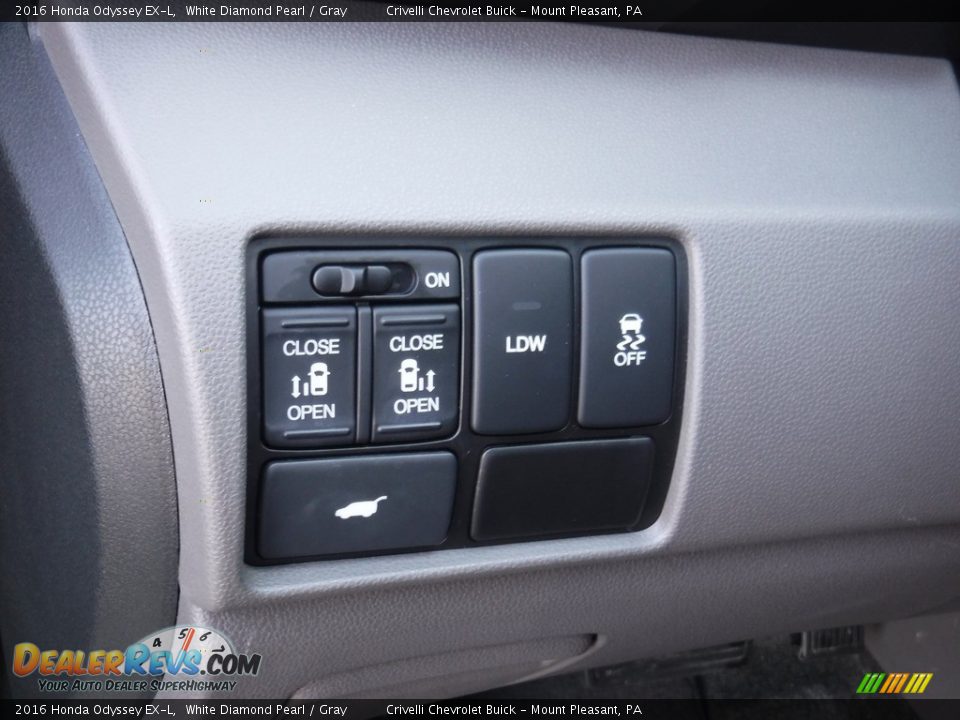 2016 Honda Odyssey EX-L White Diamond Pearl / Gray Photo #14