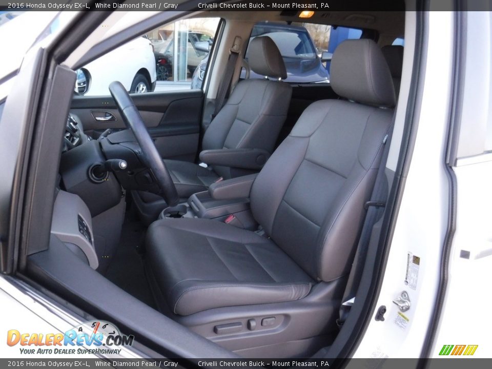 2016 Honda Odyssey EX-L White Diamond Pearl / Gray Photo #16