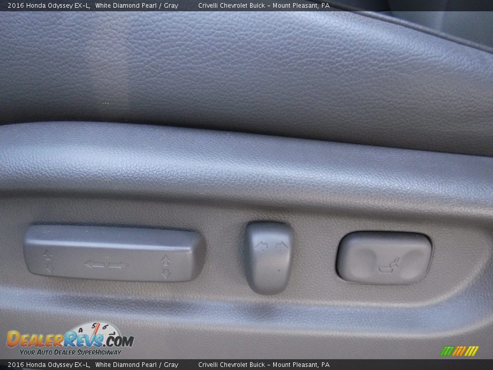 2016 Honda Odyssey EX-L White Diamond Pearl / Gray Photo #17
