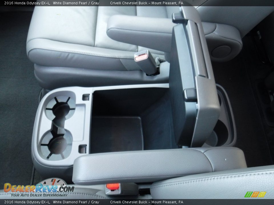 2016 Honda Odyssey EX-L White Diamond Pearl / Gray Photo #19