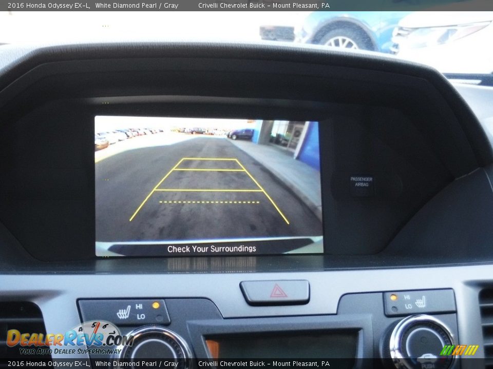 2016 Honda Odyssey EX-L White Diamond Pearl / Gray Photo #22