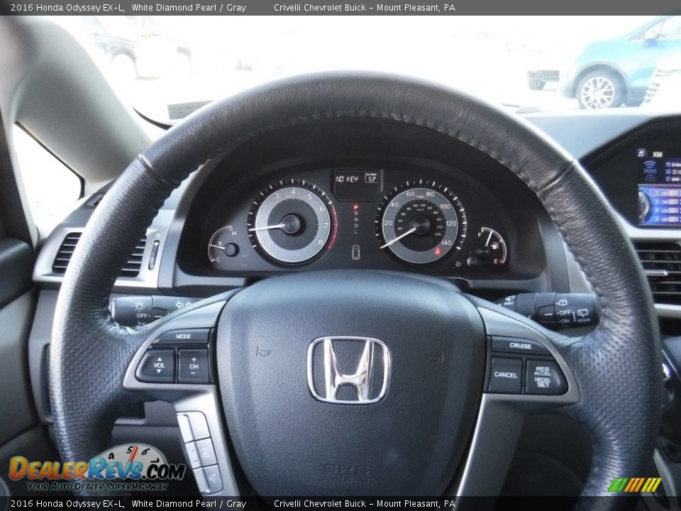 2016 Honda Odyssey EX-L White Diamond Pearl / Gray Photo #23
