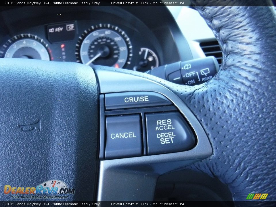 2016 Honda Odyssey EX-L White Diamond Pearl / Gray Photo #25