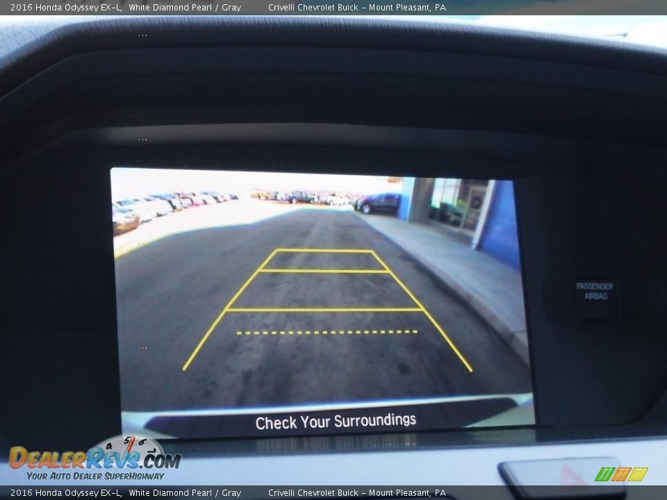 2016 Honda Odyssey EX-L White Diamond Pearl / Gray Photo #26