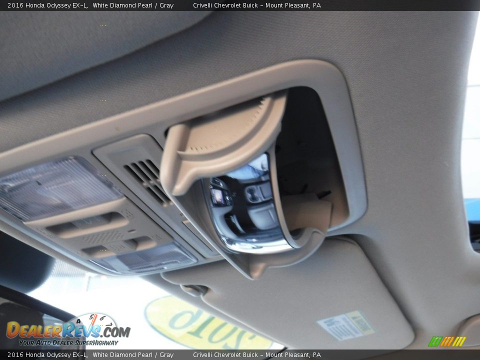 2016 Honda Odyssey EX-L White Diamond Pearl / Gray Photo #29