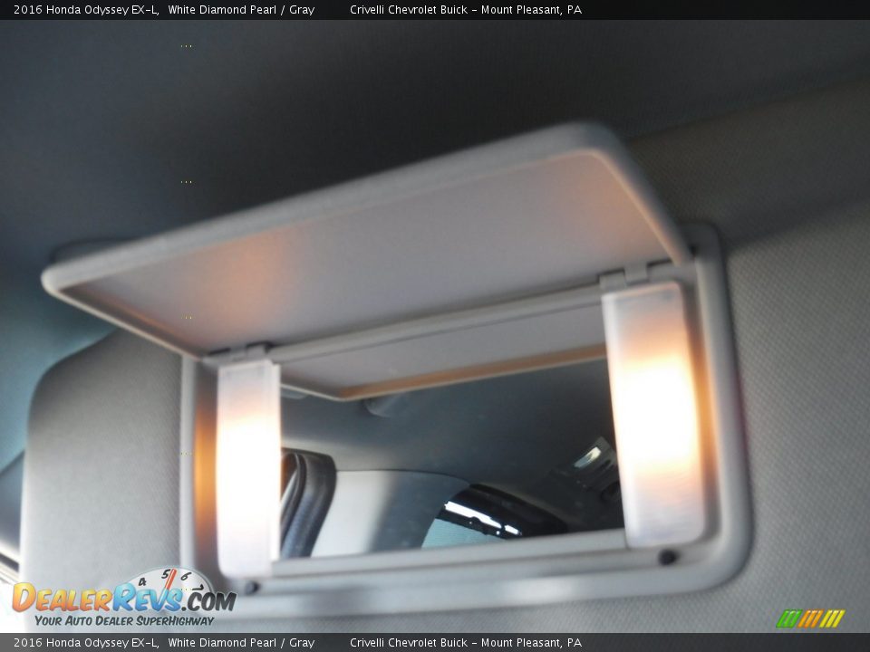 2016 Honda Odyssey EX-L White Diamond Pearl / Gray Photo #31