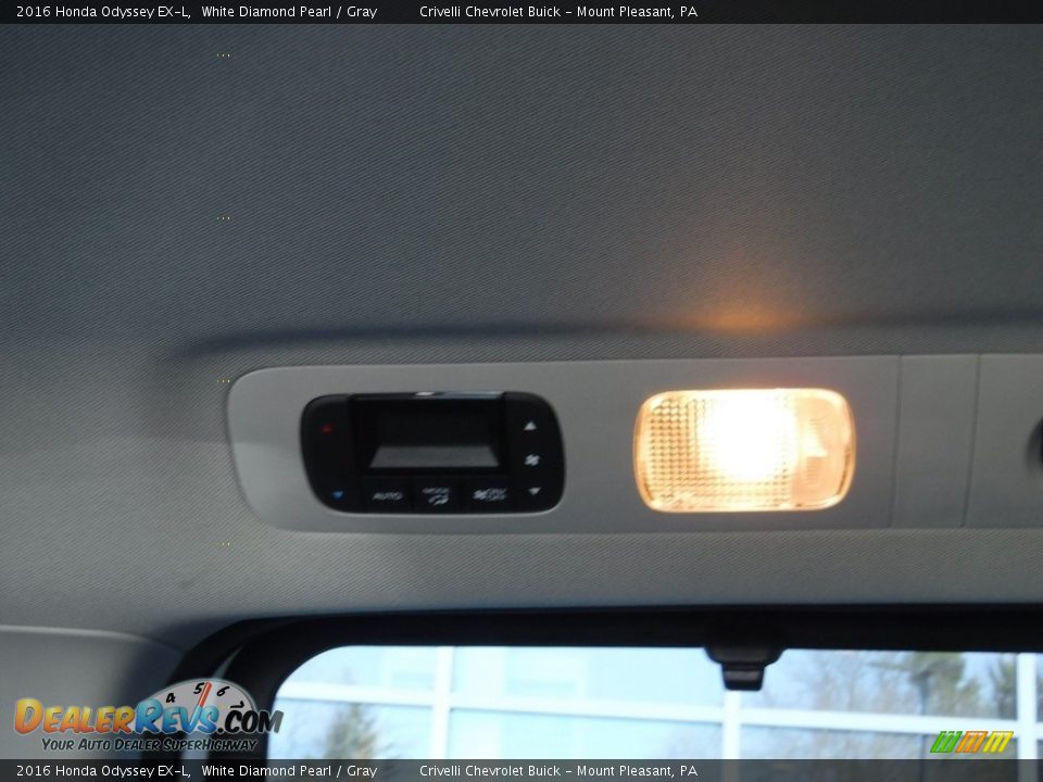 2016 Honda Odyssey EX-L White Diamond Pearl / Gray Photo #35