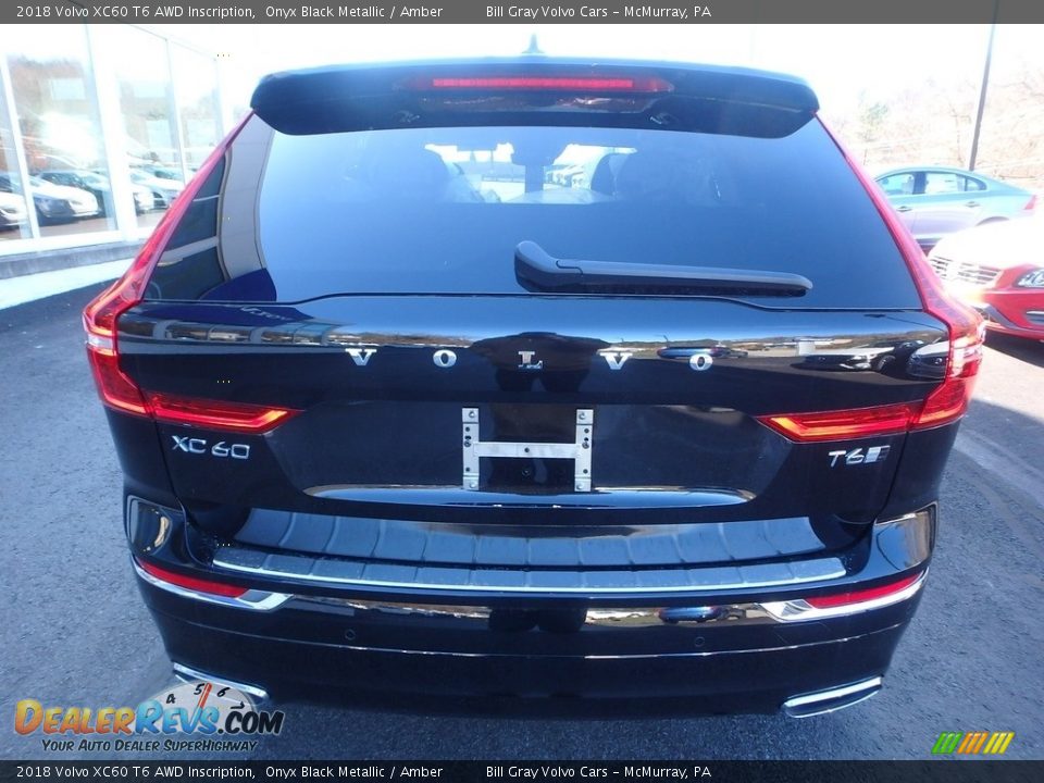 2018 Volvo XC60 T6 AWD Inscription Onyx Black Metallic / Amber Photo #3