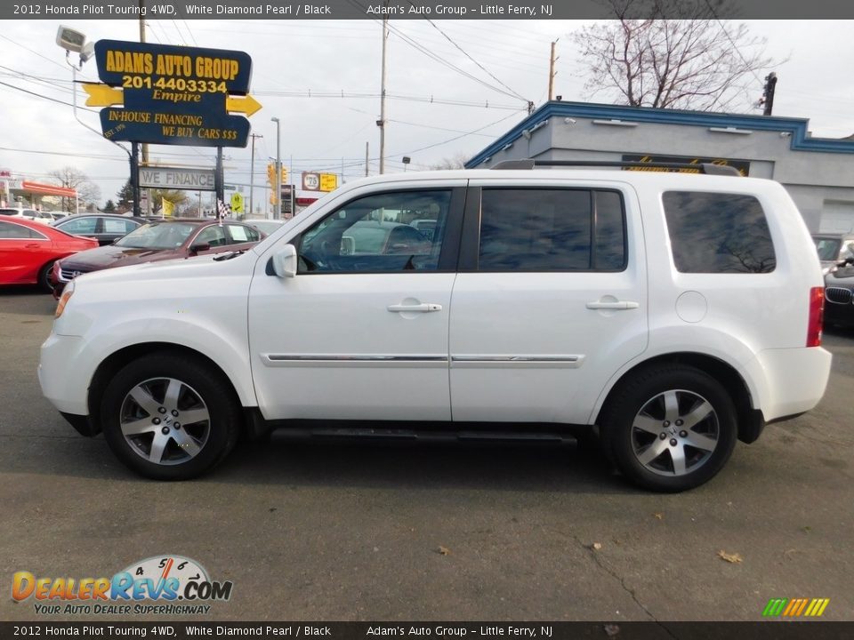 2012 Honda Pilot Touring 4WD White Diamond Pearl / Black Photo #4