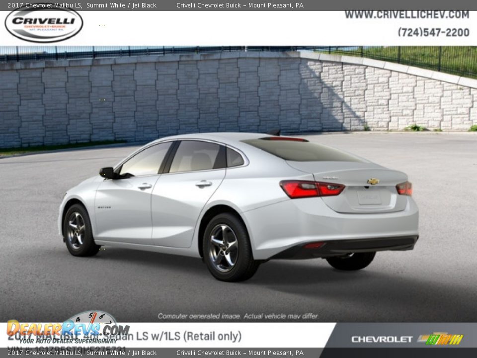 2017 Chevrolet Malibu LS Summit White / Jet Black Photo #3