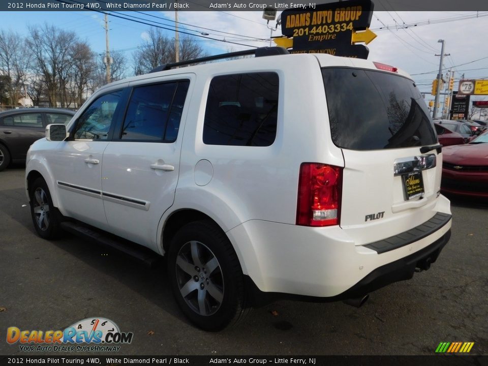 2012 Honda Pilot Touring 4WD White Diamond Pearl / Black Photo #5