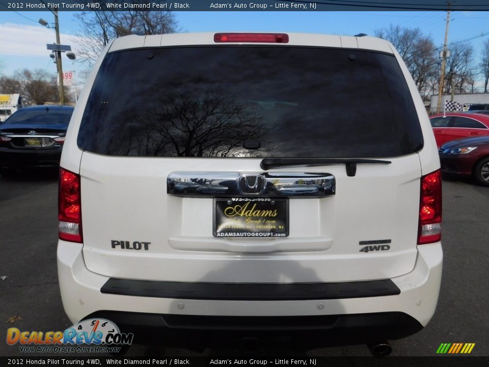 2012 Honda Pilot Touring 4WD White Diamond Pearl / Black Photo #6