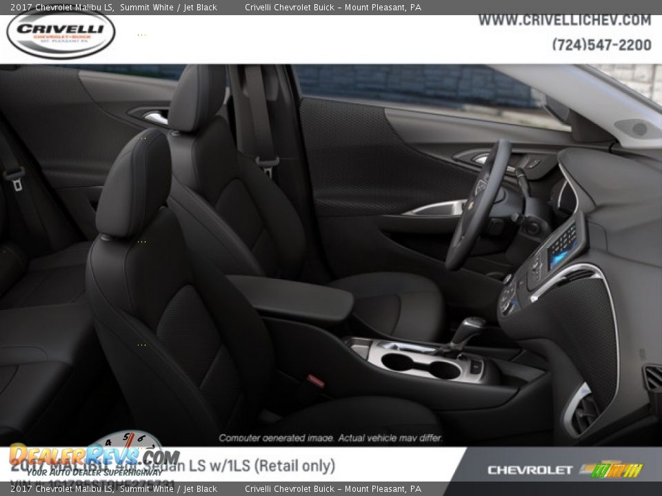 2017 Chevrolet Malibu LS Summit White / Jet Black Photo #8
