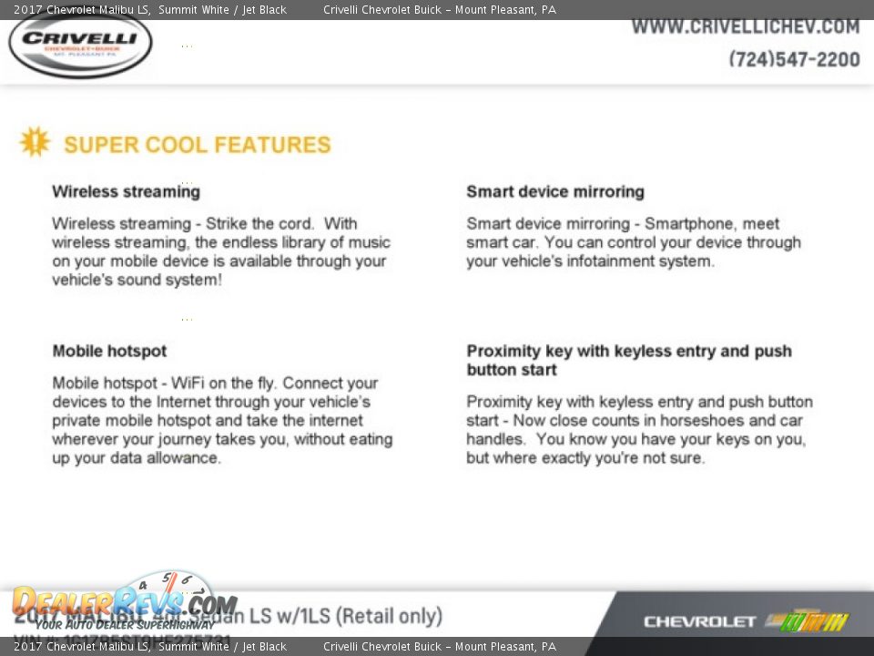 2017 Chevrolet Malibu LS Summit White / Jet Black Photo #9