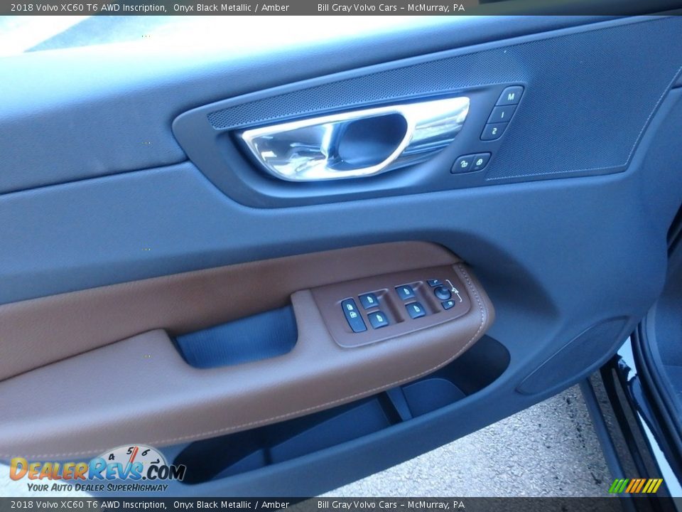 2018 Volvo XC60 T6 AWD Inscription Onyx Black Metallic / Amber Photo #10
