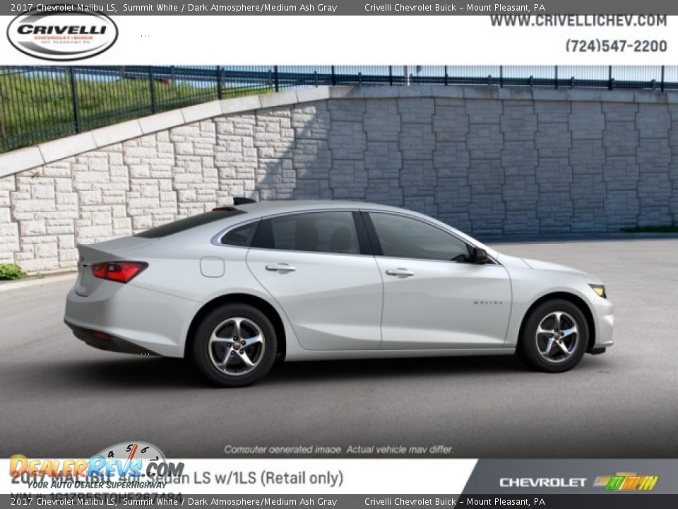 2017 Chevrolet Malibu LS Summit White / Dark Atmosphere/Medium Ash Gray Photo #1