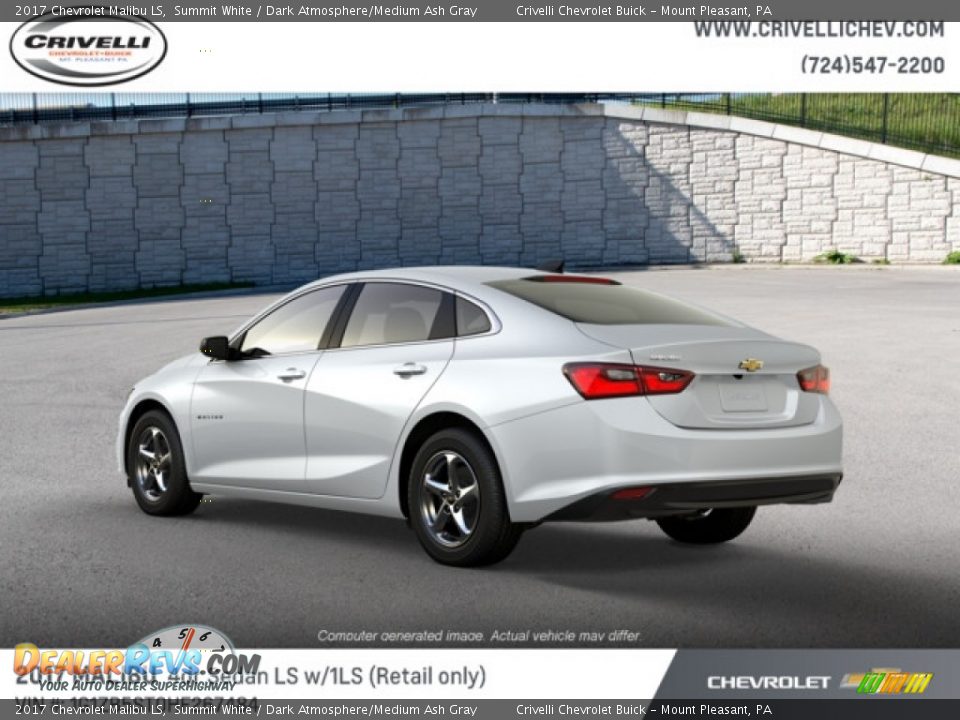 2017 Chevrolet Malibu LS Summit White / Dark Atmosphere/Medium Ash Gray Photo #3