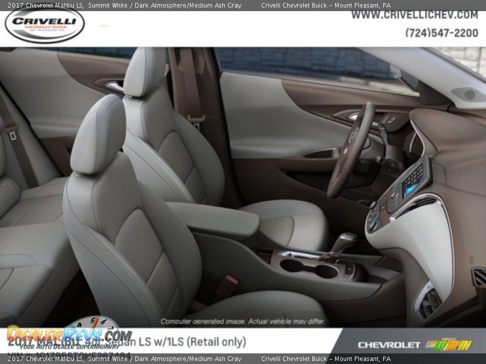 2017 Chevrolet Malibu LS Summit White / Dark Atmosphere/Medium Ash Gray Photo #8