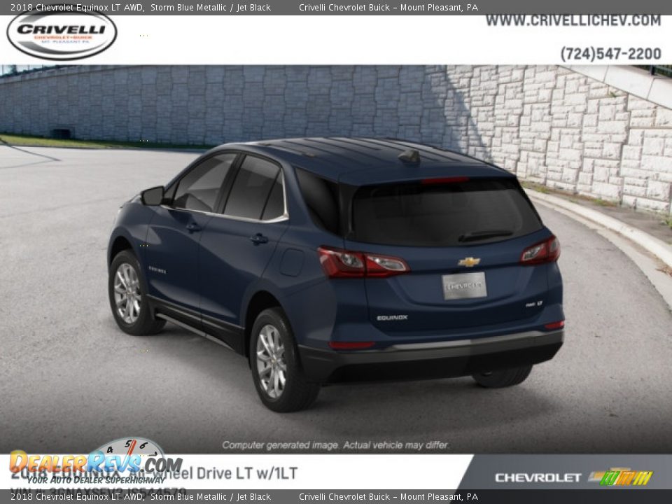 2018 Chevrolet Equinox LT AWD Storm Blue Metallic / Jet Black Photo #3