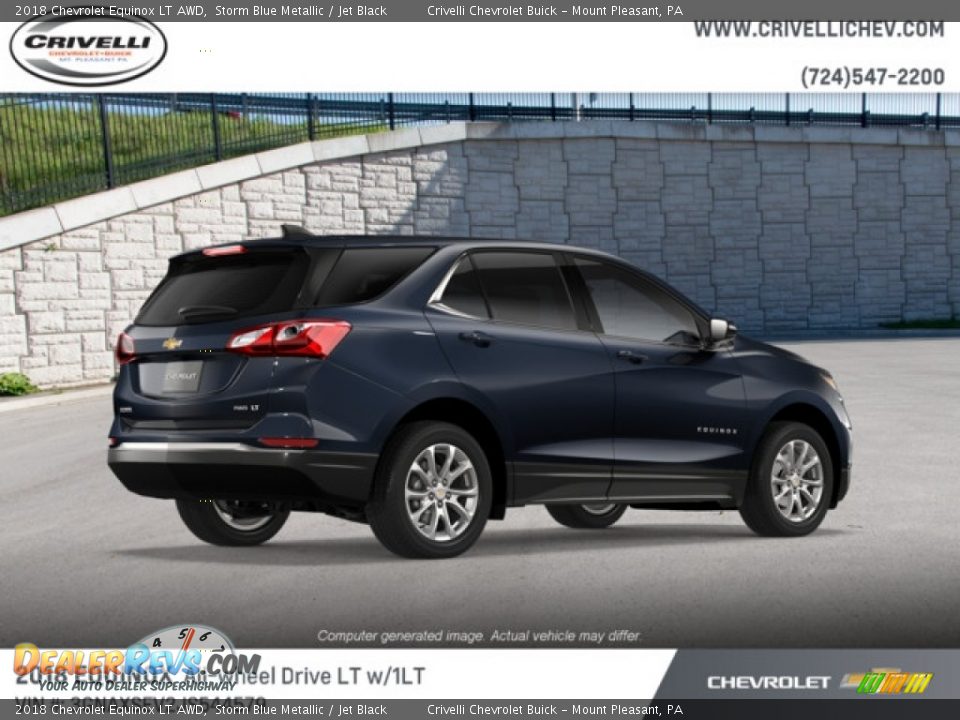 2018 Chevrolet Equinox LT AWD Storm Blue Metallic / Jet Black Photo #4