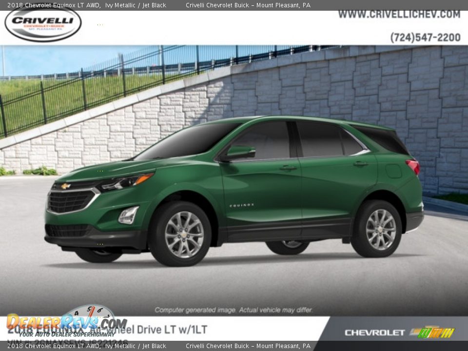 2018 Chevrolet Equinox LT AWD Ivy Metallic / Jet Black Photo #1