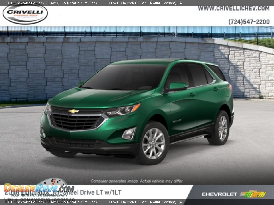 2018 Chevrolet Equinox LT AWD Ivy Metallic / Jet Black Photo #2