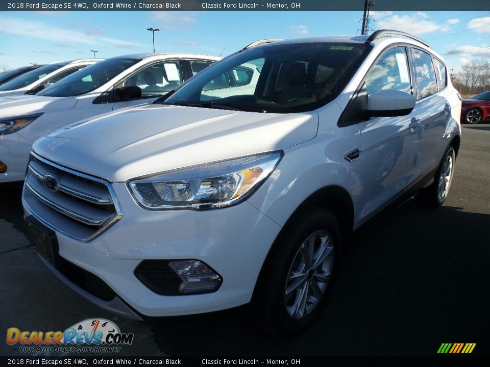 2018 Ford Escape SE 4WD Oxford White / Charcoal Black Photo #1