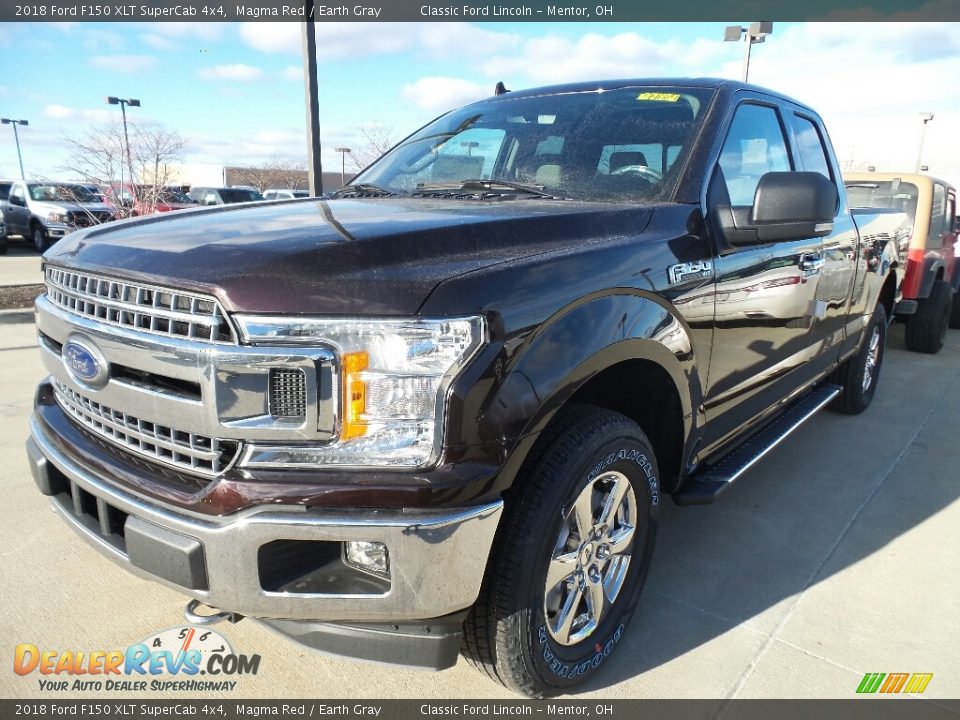 2018 Ford F150 XLT SuperCab 4x4 Magma Red / Earth Gray Photo #1