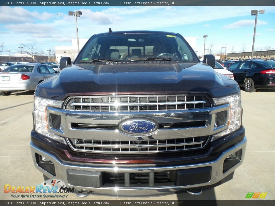 2018 Ford F150 XLT SuperCab 4x4 Magma Red / Earth Gray Photo #2