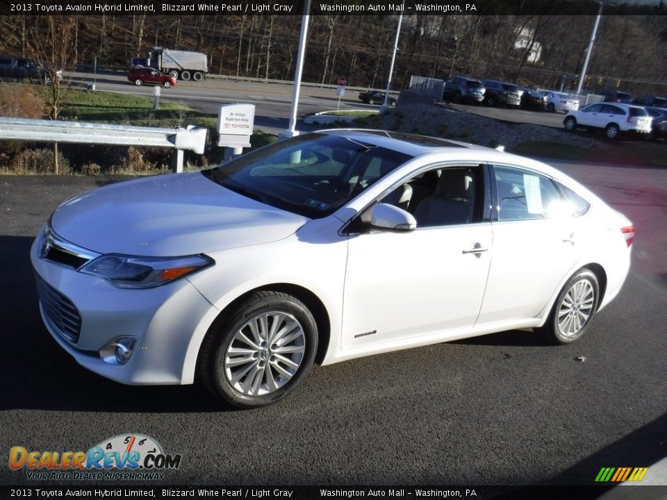 2013 Toyota Avalon Hybrid Limited Blizzard White Pearl / Light Gray Photo #6