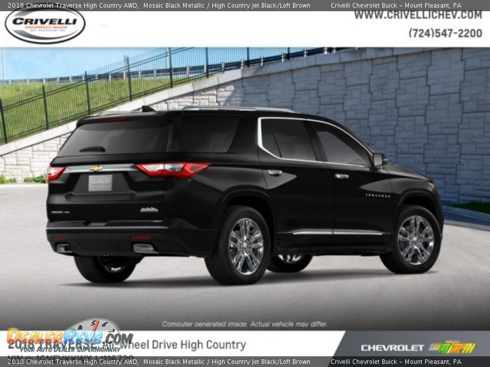 2018 Chevrolet Traverse High Country AWD Mosaic Black Metallic / High Country Jet Black/Loft Brown Photo #4