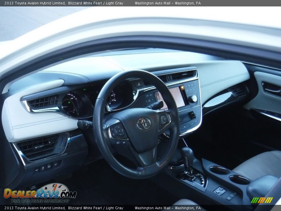 2013 Toyota Avalon Hybrid Limited Blizzard White Pearl / Light Gray Photo #14
