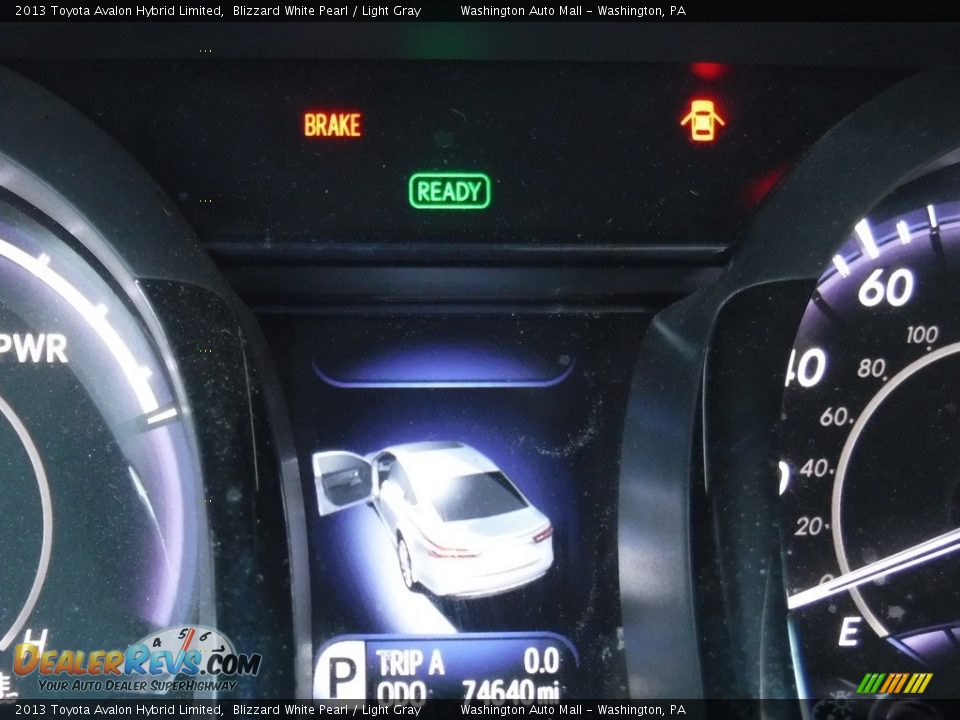 2013 Toyota Avalon Hybrid Limited Blizzard White Pearl / Light Gray Photo #30