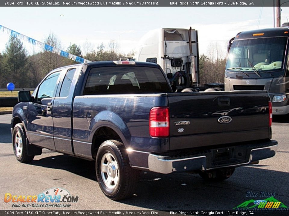 2004 Ford F150 XLT SuperCab Medium Wedgewood Blue Metallic / Medium/Dark Flint Photo #3