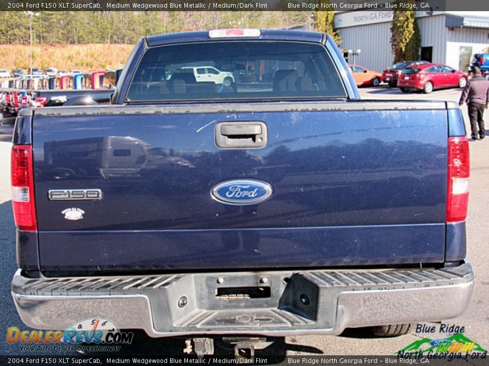 2004 Ford F150 XLT SuperCab Medium Wedgewood Blue Metallic / Medium/Dark Flint Photo #4