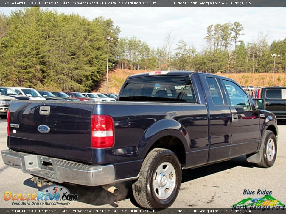 2004 Ford F150 XLT SuperCab Medium Wedgewood Blue Metallic / Medium/Dark Flint Photo #5