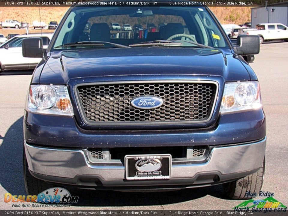 2004 Ford F150 XLT SuperCab Medium Wedgewood Blue Metallic / Medium/Dark Flint Photo #8